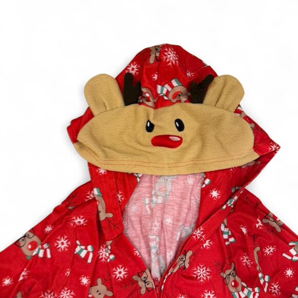 Red Christmas onesie with hood - Picture 2 of 3